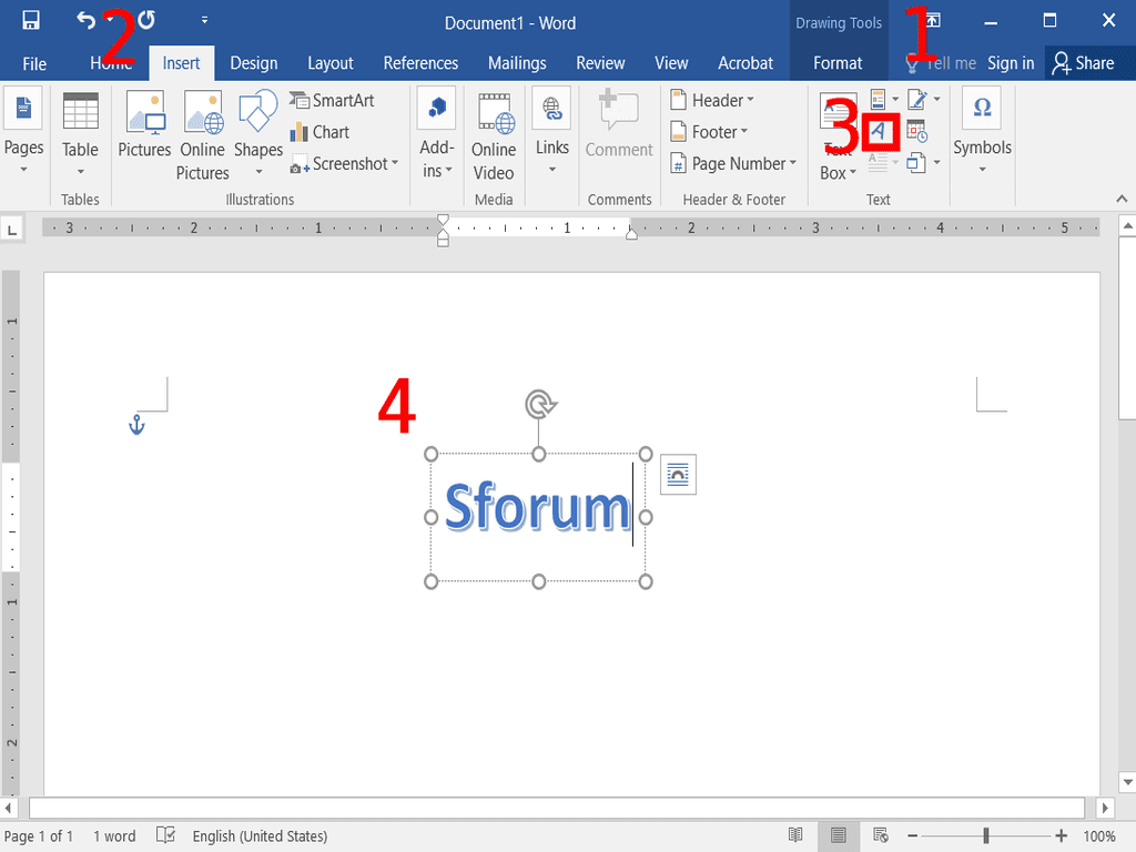 Cách xoay chữ trong Word bằng WordArt