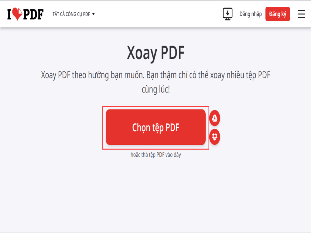 Cách xoay file PDF bị ngược Online miễn phí