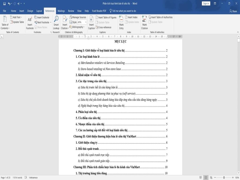 Tại sao việc lam mục lục trong Word là cần thiết?