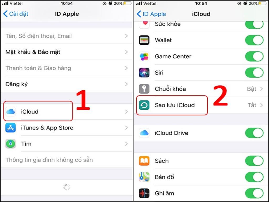 Hướng dẫn cách bật sao lưu iCloud trên iPhone, iPad