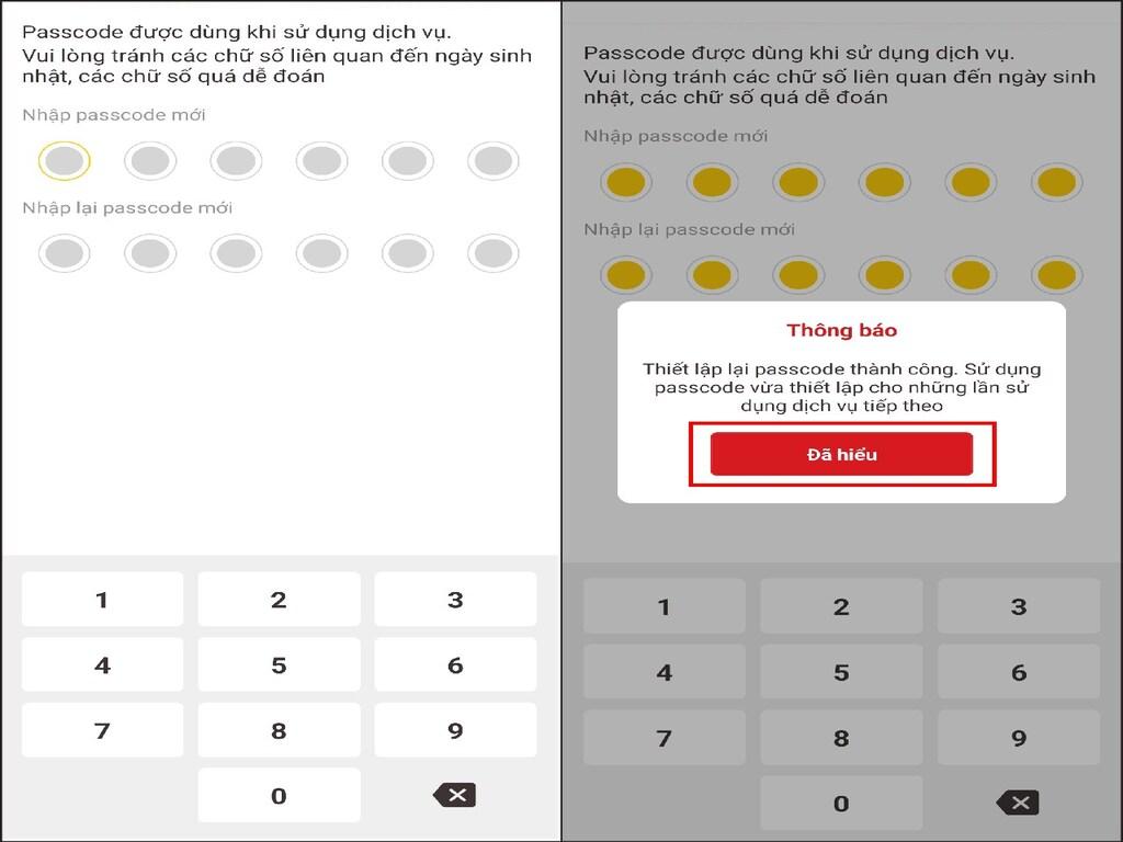 Hướng dẫn lấy lại passcode VNeID qua ứng dụng VNelD khi chưa đăng xuất