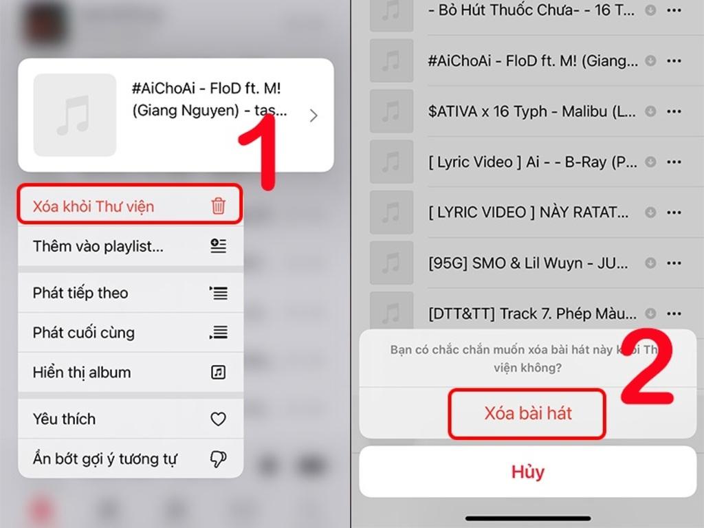 Xóa dữ liệu và dữ liệu ứng dụng