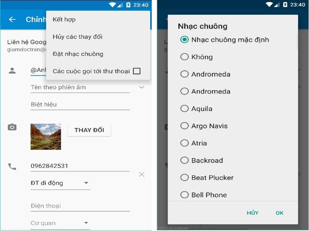 Cách cài nhạc chuông cho điện thoại Android trực tiếp từ cài đặt
