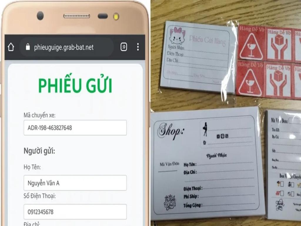Cách đăng nhập vào hệ thống phiếu gửi điện tử Grab