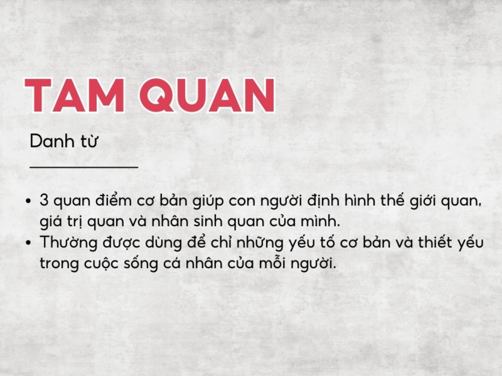 Ý nghĩa và tầm quan trọng của tam quan trong đời sống