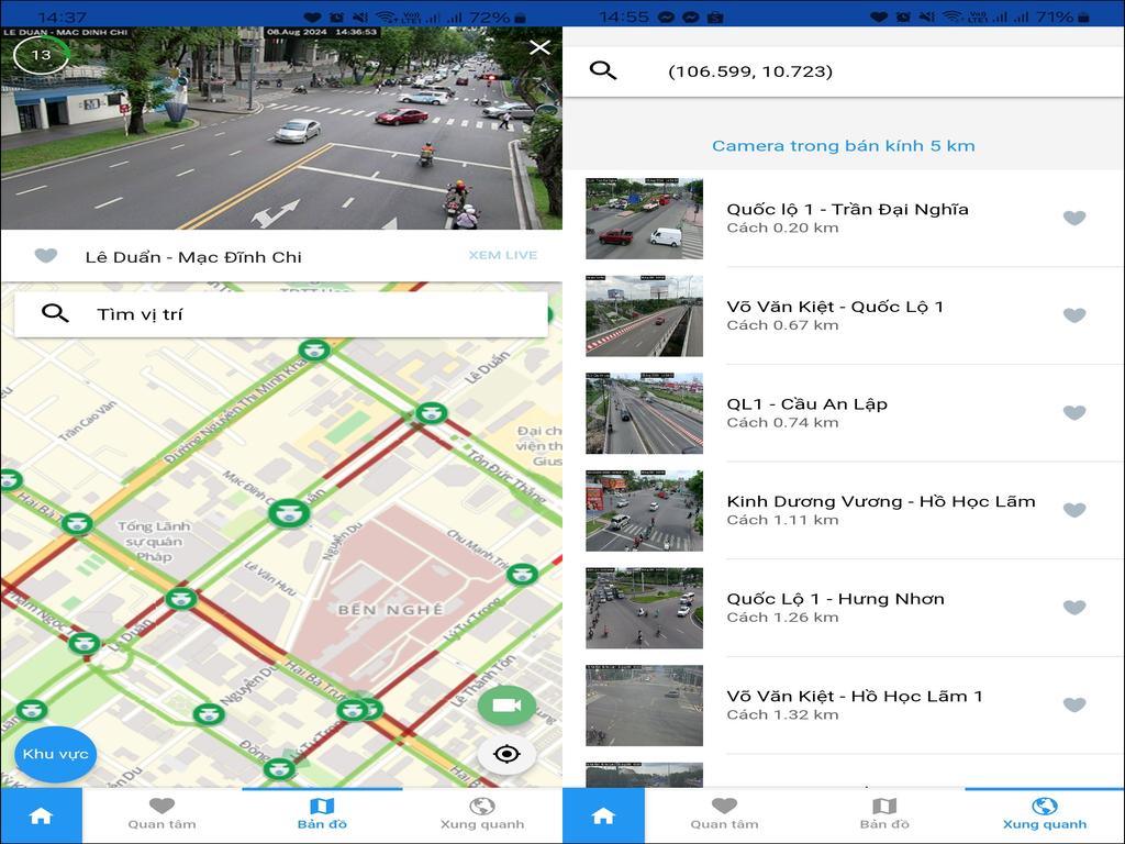 ướng dẫn xem camera giao thông TP.HCM bằng app TTGT
