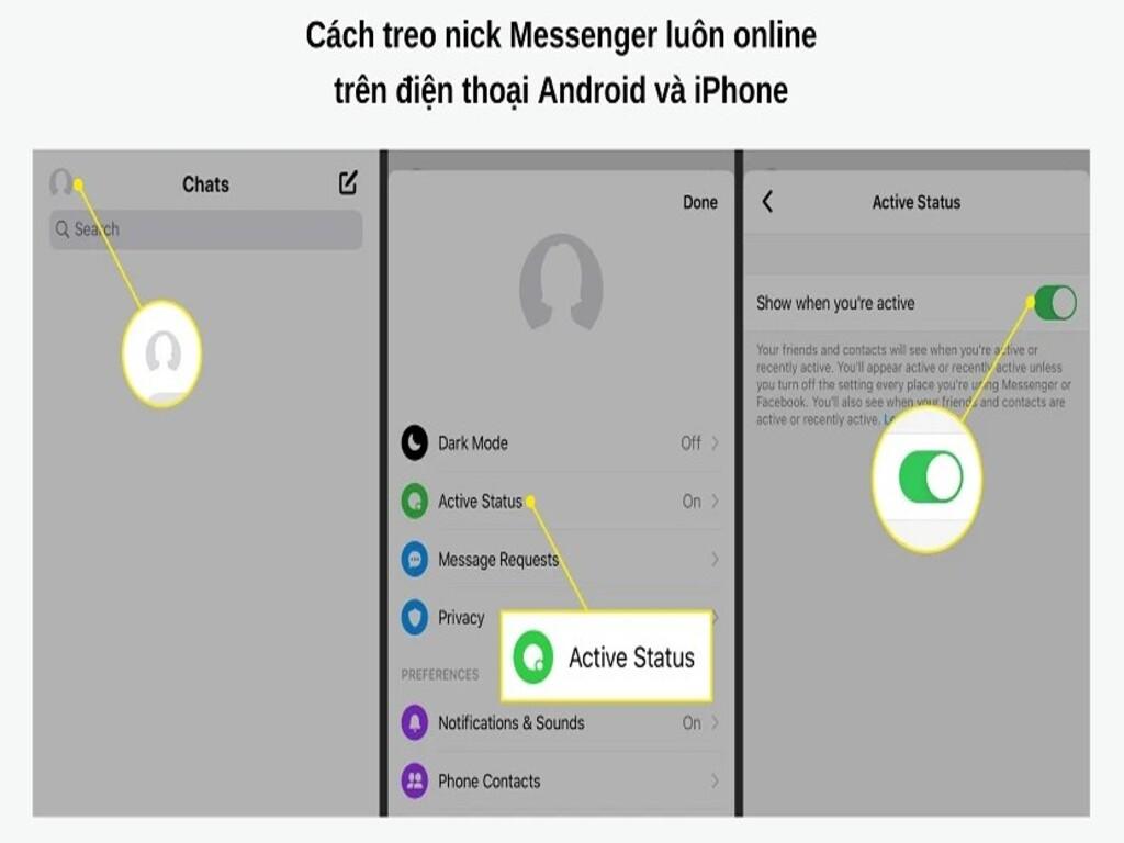 Cách treo nick Messenger online 24/24 trên điện thoại Android và iPhone