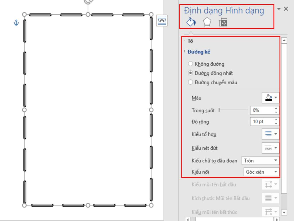 Cách chỉnh sửa, xóa khung trong Word