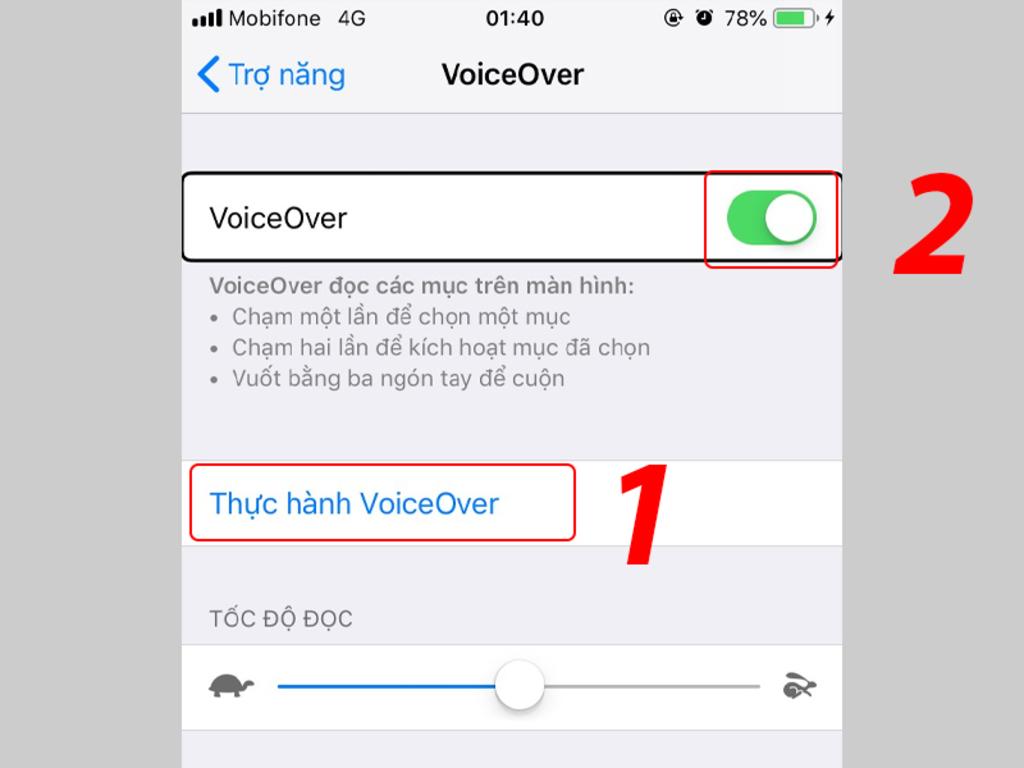 Hướng dẫn cách tắt Voice Over trên iPhone khi vẫn truy cập được màn hình