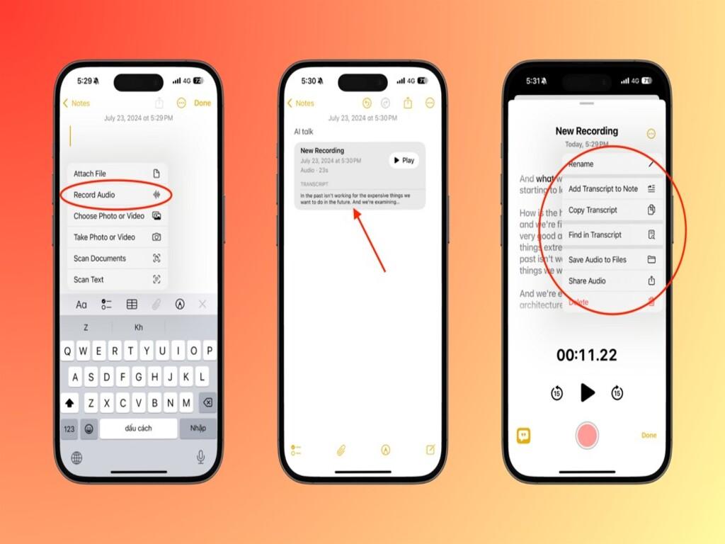 iPhone có hỗ trợ chuyển giọng nói thành văn bản không?
