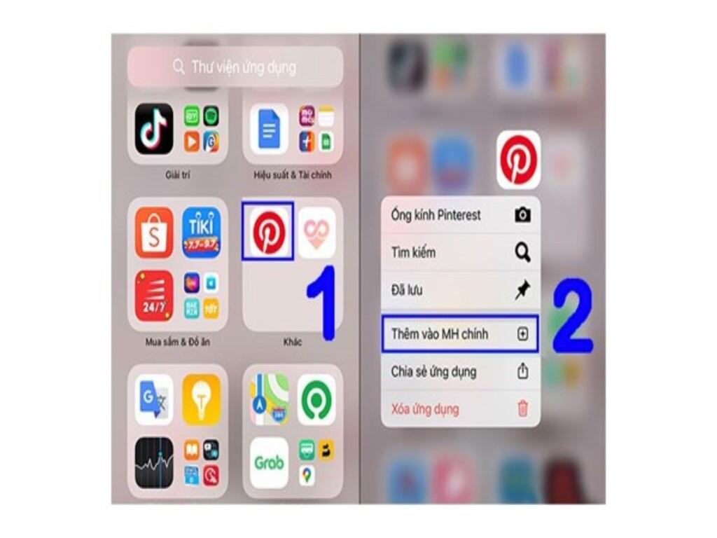 Thêm shortcut ra màn hình chính hoặc widget