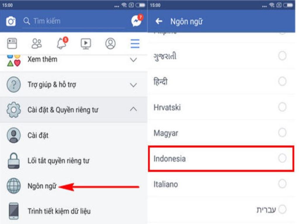 Cách đổi tên Facebook 1 chữ trên điện thoại