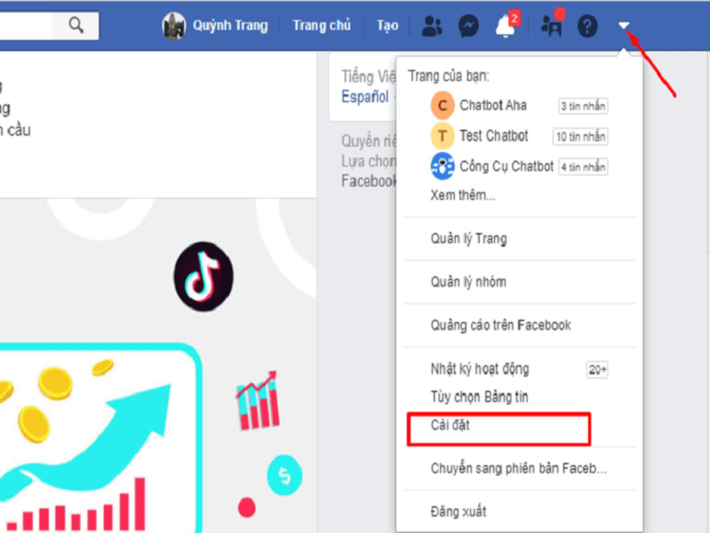 Cách đổi tên Facebook 1 chữ trên máy tính