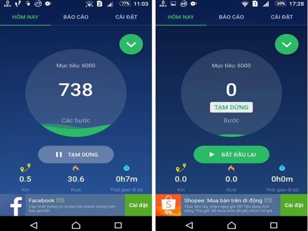 Cách sử dụng app để theo dõi vận động
