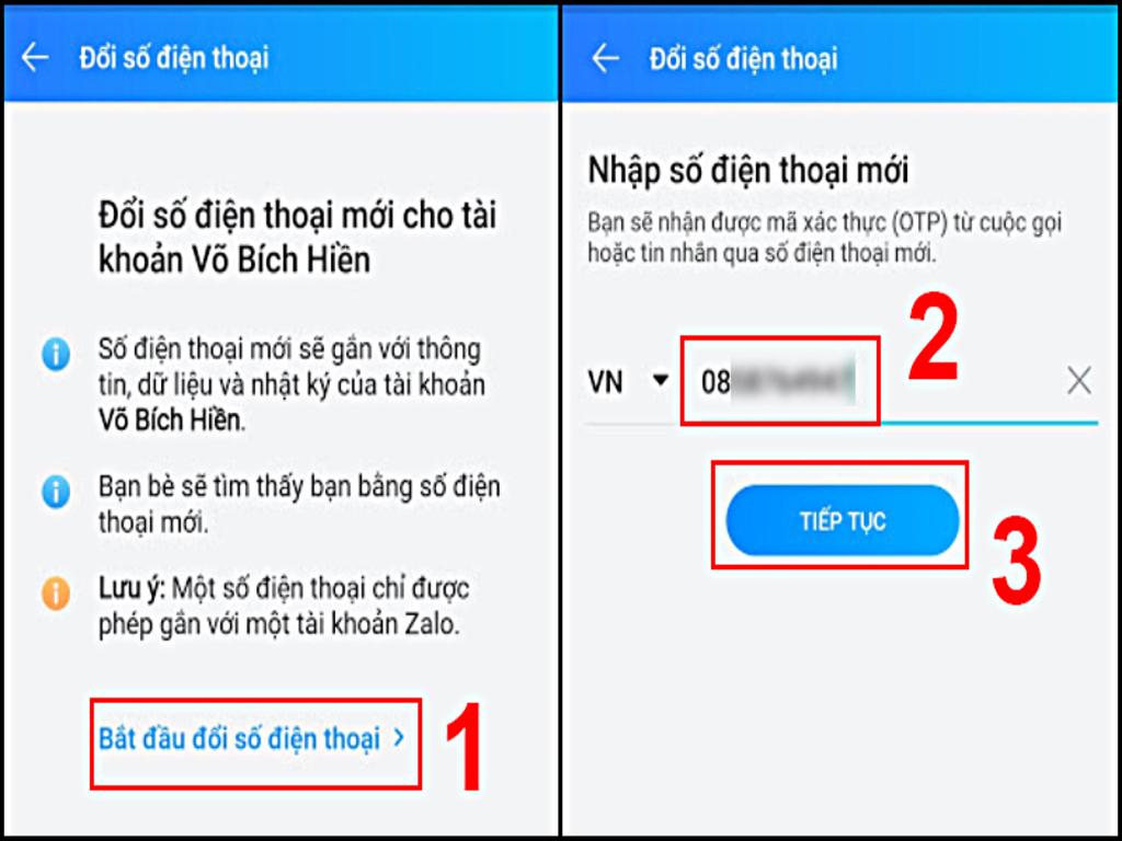 Cách giữ tài khoản cũ khi đổi số