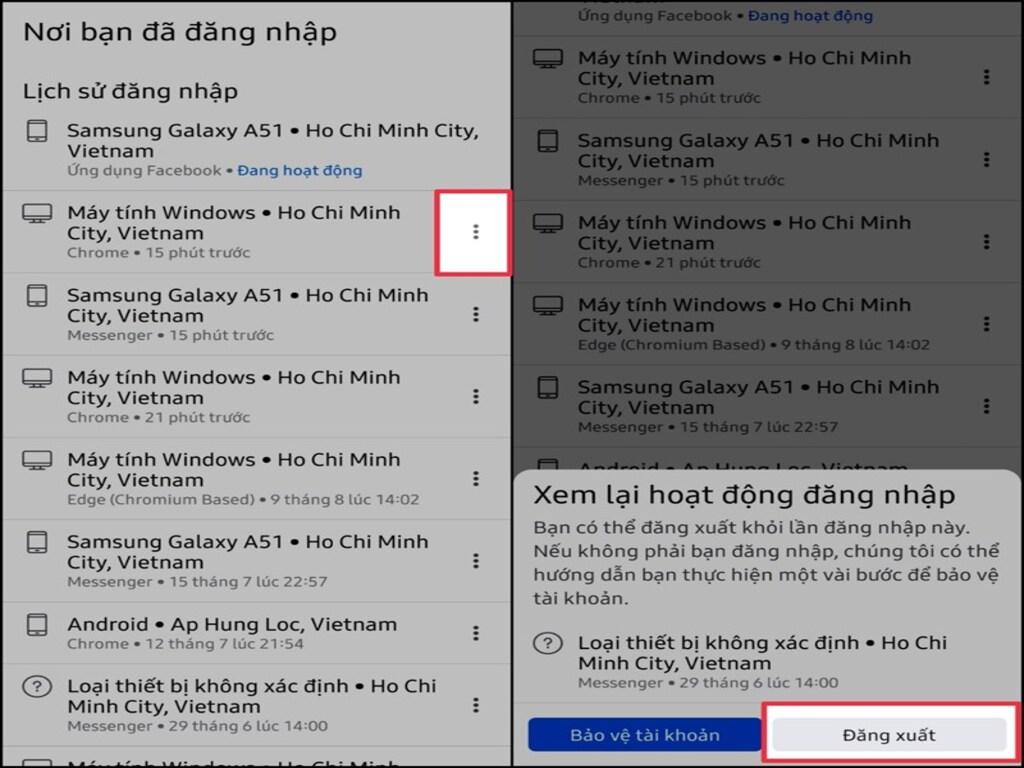 Cách đăng xuất Facebook khỏi thiết bị lạ