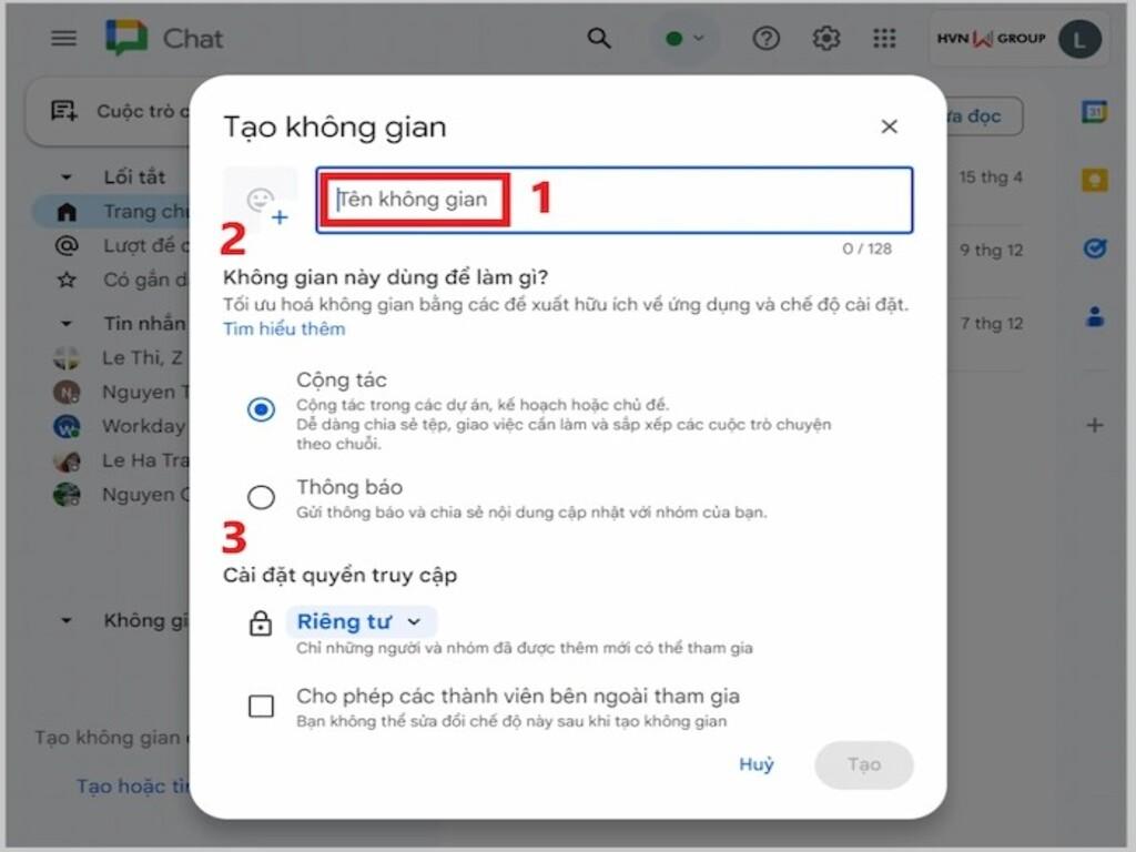 Hướng dẫn đăng nhập và cài đặt Google Chat