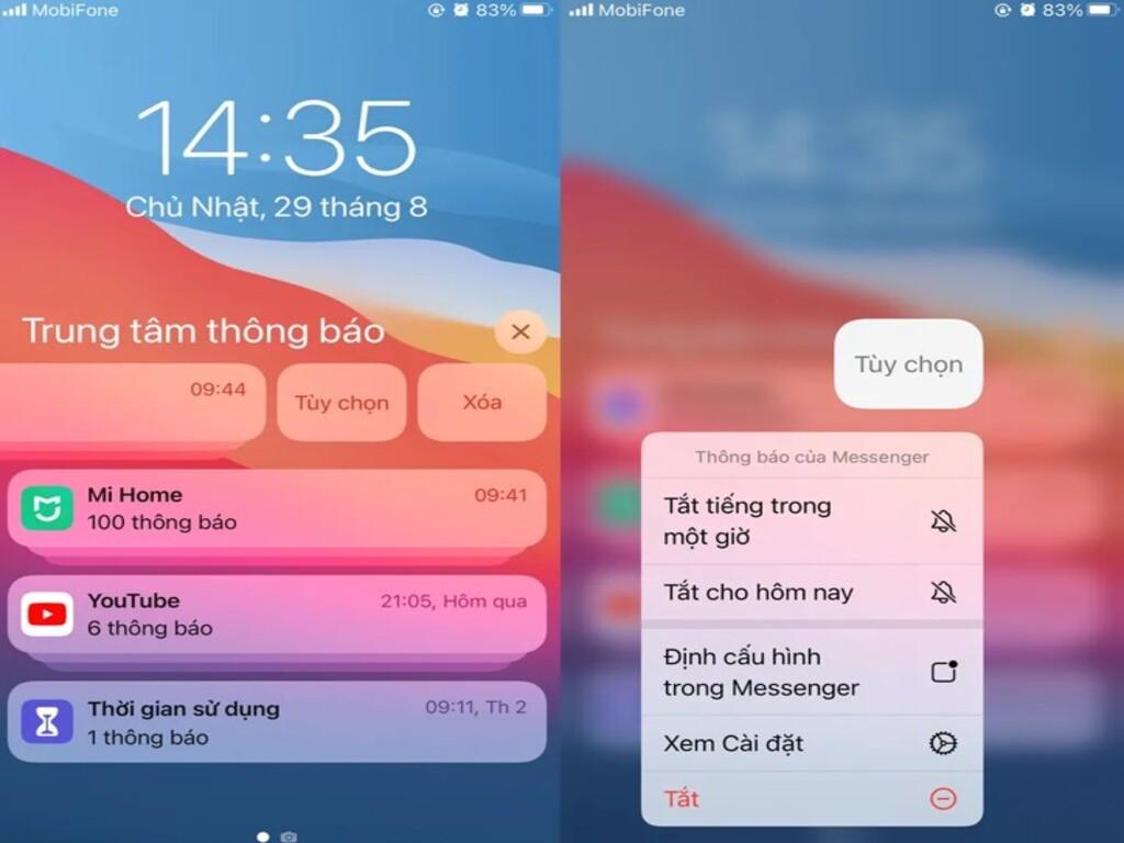 Một số lỗi khi tắt thông báo và cách xử lý