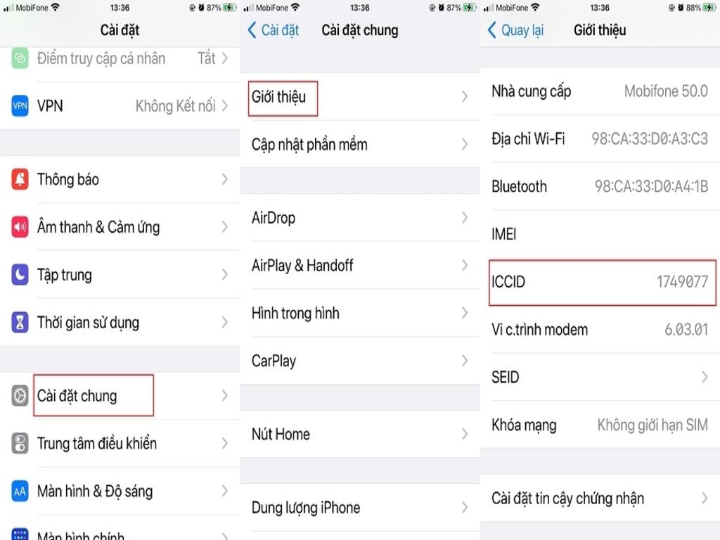 Mã ICCID mới nhất và cách kiểm tra trên iPhone