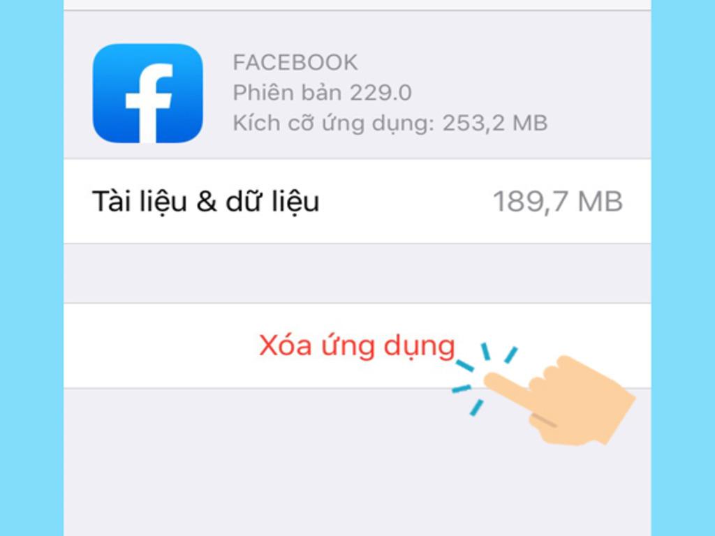 Xóa cache hoặc cài lại ứng dụng Facebook