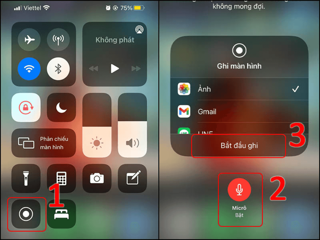 Cách bật micro khi quay màn hình trên Android & iPhone