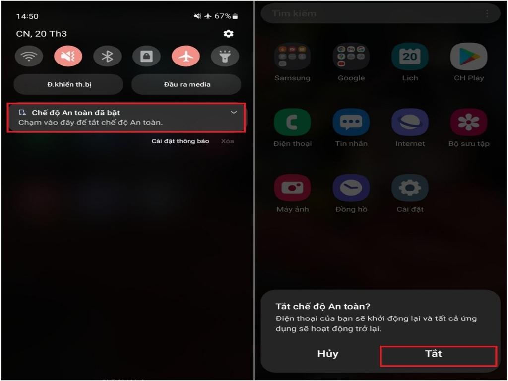 Cách tắt chế độ an toàn nhanh chóng và triệt để