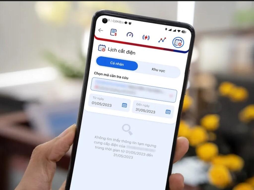 Cài đặt thông báo nhắc lịch cúp điện tự động