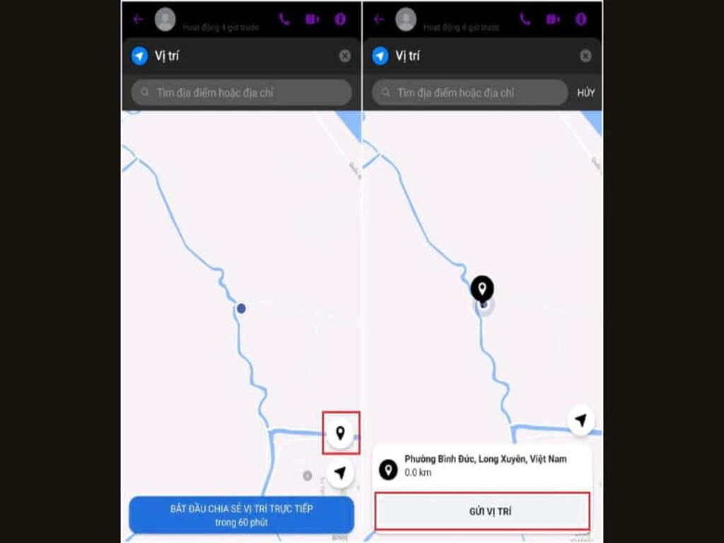 Cách gửi vị trí hiện tại trên iOS và Android