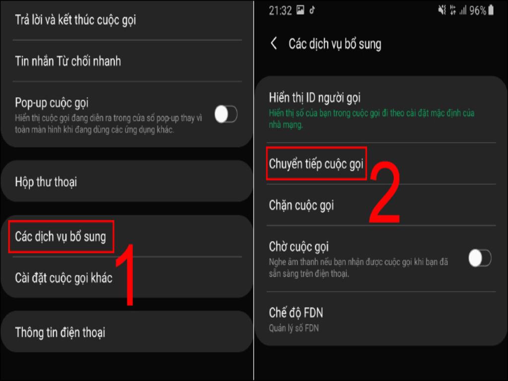 Cách tắt chuyển hướng cuộc gọi khi không dùng