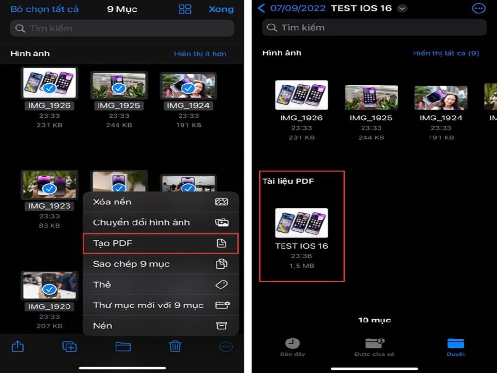 Cách chuyển ảnh thành PDF không cần app