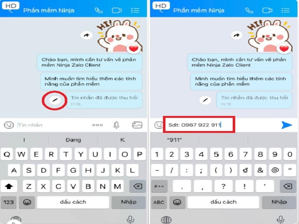 Có bị phát hiện khi chỉnh sửa tin nhắn trên Zalo không?