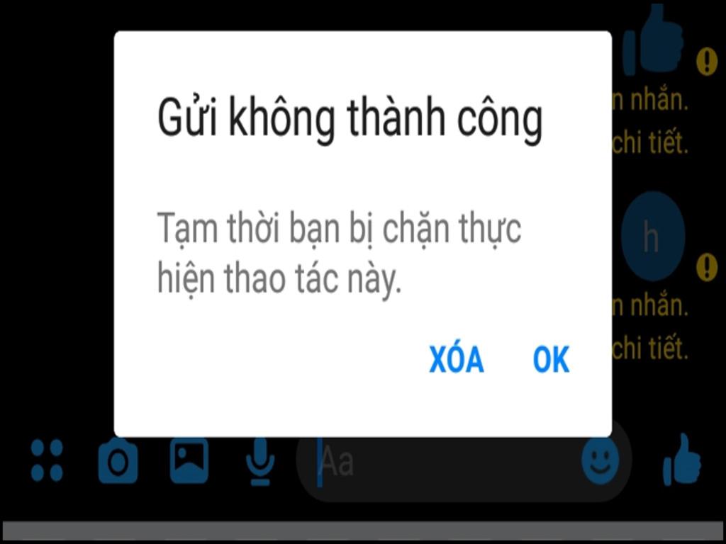 Nguyên nhân không gửi được tin nhắn Messenger