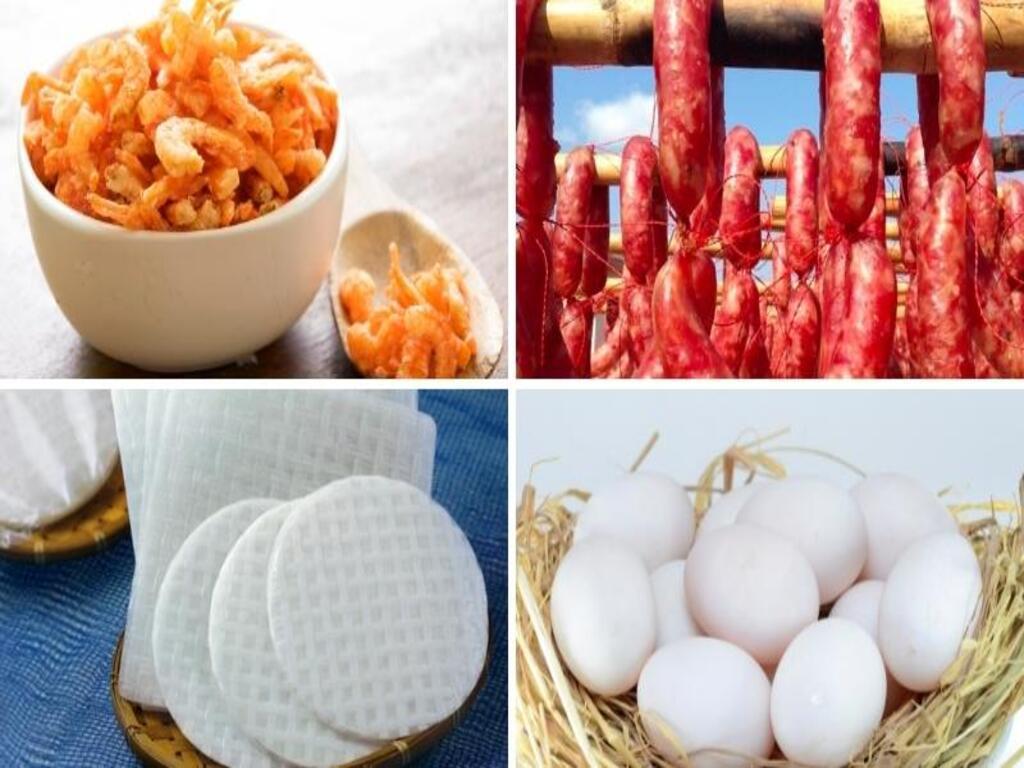 Chuẩn bị nguyên liệu để thực hiện cách làm bò bía mặn