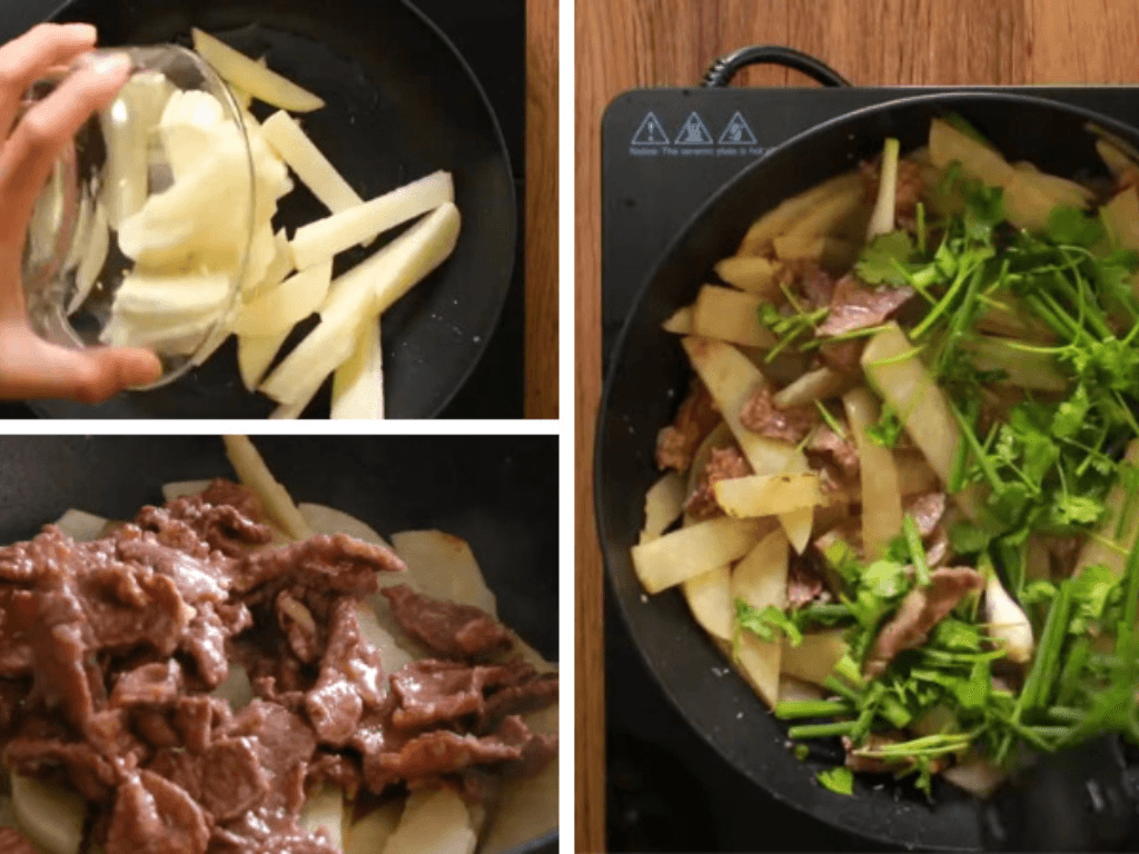 Xào củ đậu với thịt Hương vị “độc lạ” gây nghiện