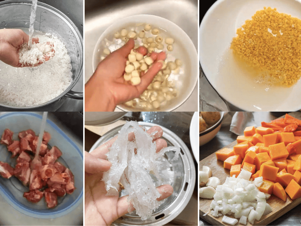 chuan-bi-nguyen-lieu-cho-mon-chao-to-yen