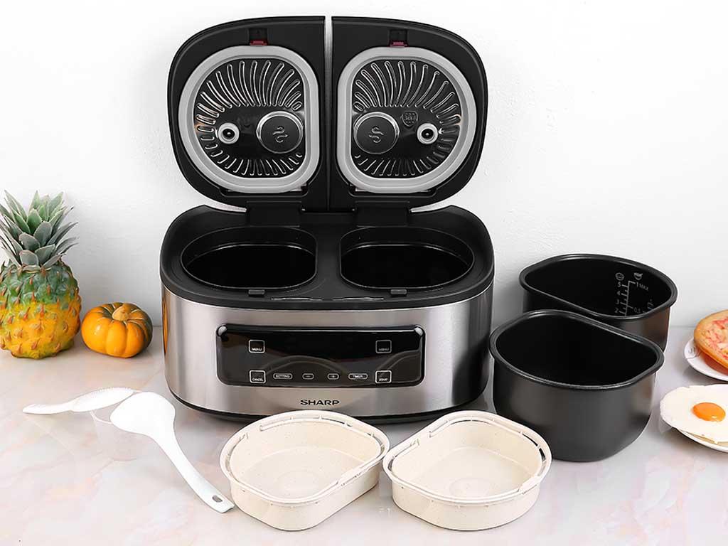 cach-dung-noi-com-dien-3-ngan-sharp