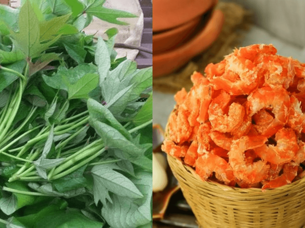 Chuan-bi-rau-khoai-lang-va-tom-kho-dung-cach