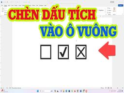 đánh dấu tích trong word