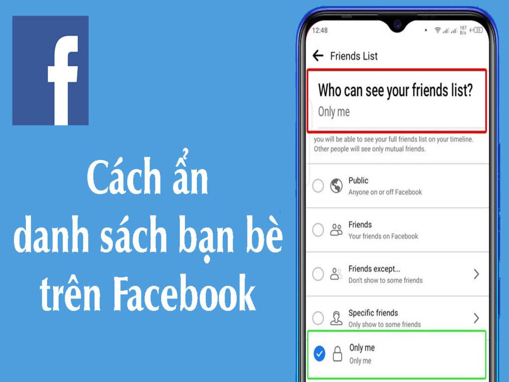 Cách ẩn bạn bè trên Facebook tránh người lạ theo dõi
