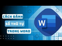 cách đánh số thứ tự trong word