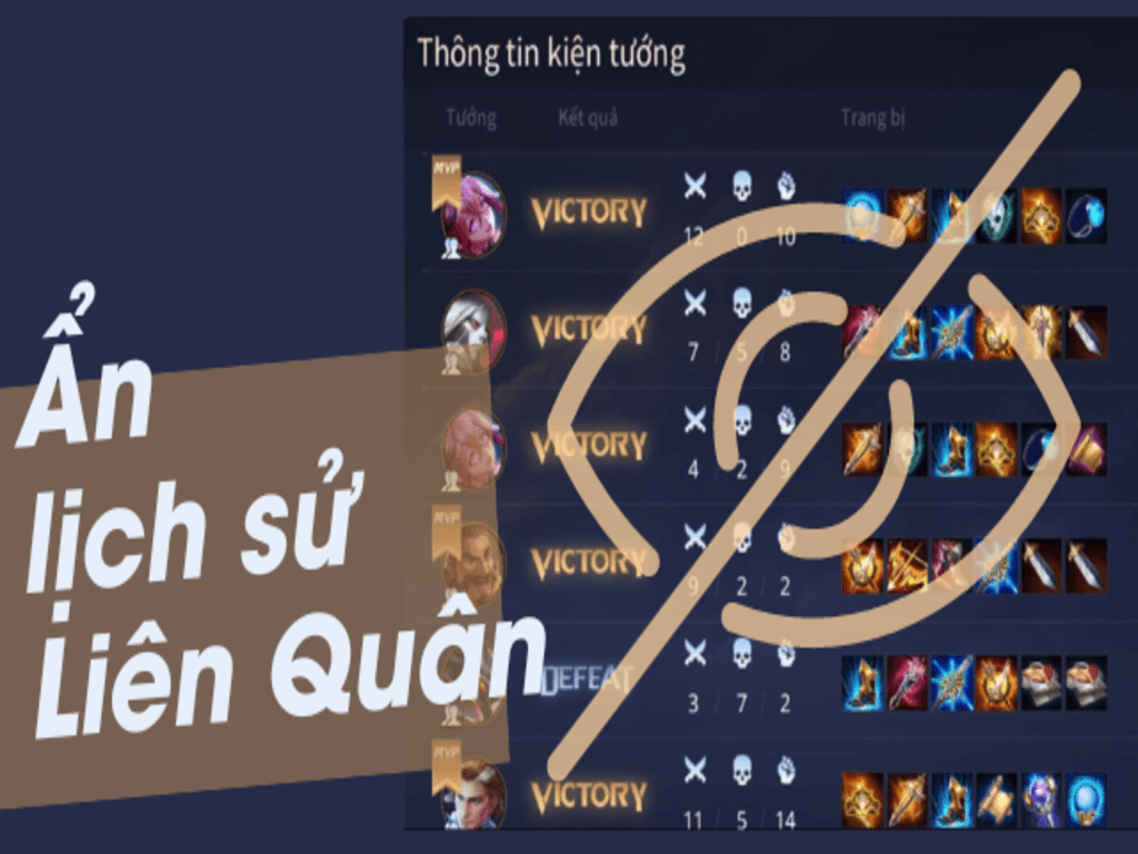 Hướng dẫn chi tiết cách ẩn lịch sử đấu Liên Quân