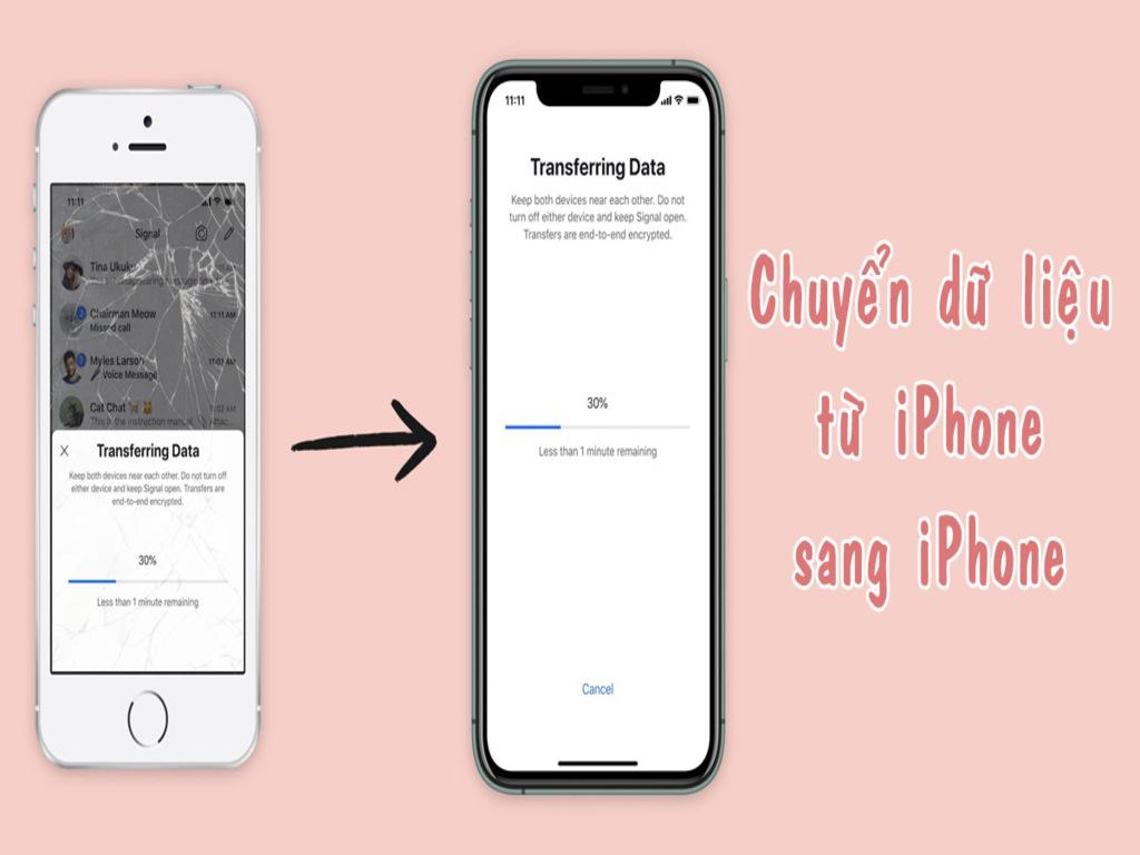 Cách chuyển dữ liệu từ iPhone sang iPhone khi đổi máy mới
