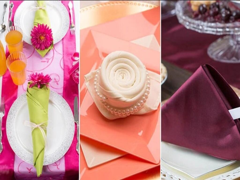 Cách gấp khăn trang trí bàn ăn đẹp cho bữa tiệc, tạo không gian “sang chảnh”