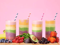 cách làm sinh tố cầu vồng