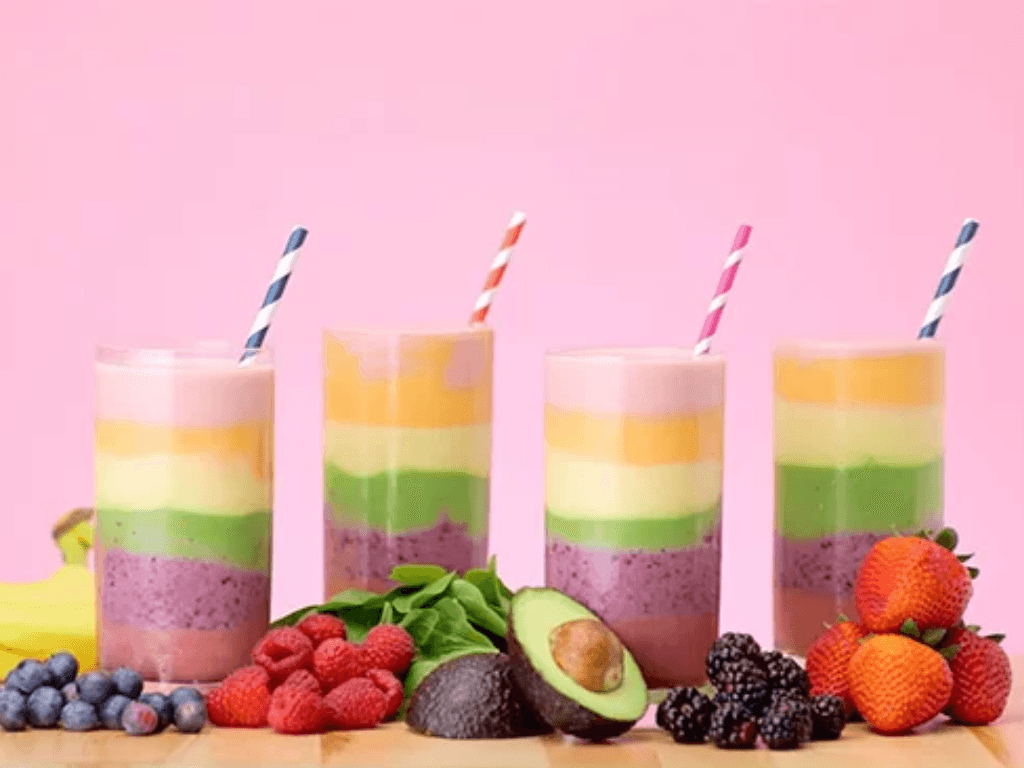Cách làm sinh tố cầu vồng 7 tầng món uống healthy “sặc sỡ” hot nhất hè này