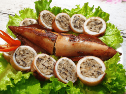 cách làm mực nhồi thịt nướng