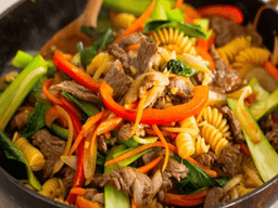 cách làm nui xào thịt bò