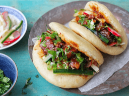 cách làm bánh bao kẹp thịt đài loan