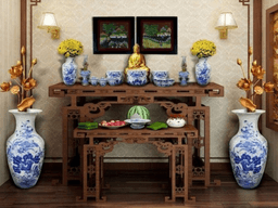 lọ hoa đặt bên trái hay bên phải bàn thờ