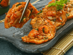 cách làm bánh xèo kim chi hàn quốc